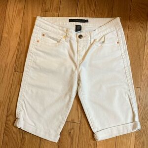 Calvin Klein White denim Bermuda shorts